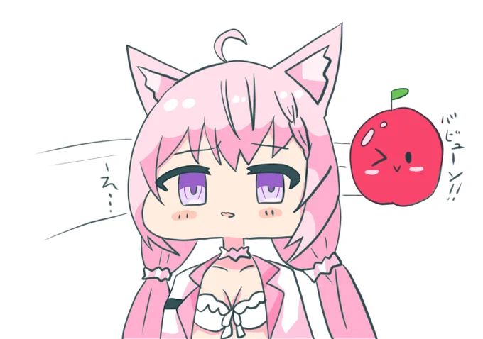 #こよりすけっち スイカゲームでフルーツ達の謎の挙動を見たときの「え…」が好き。