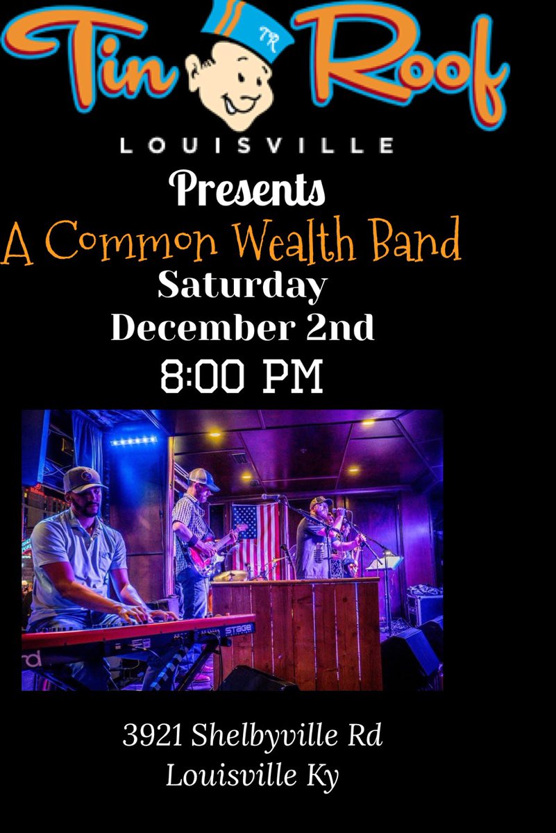 thecwmuzic's tweet image. We will be back In Louisville on Dec 2nd at the Tin Roof.  Let’s party!