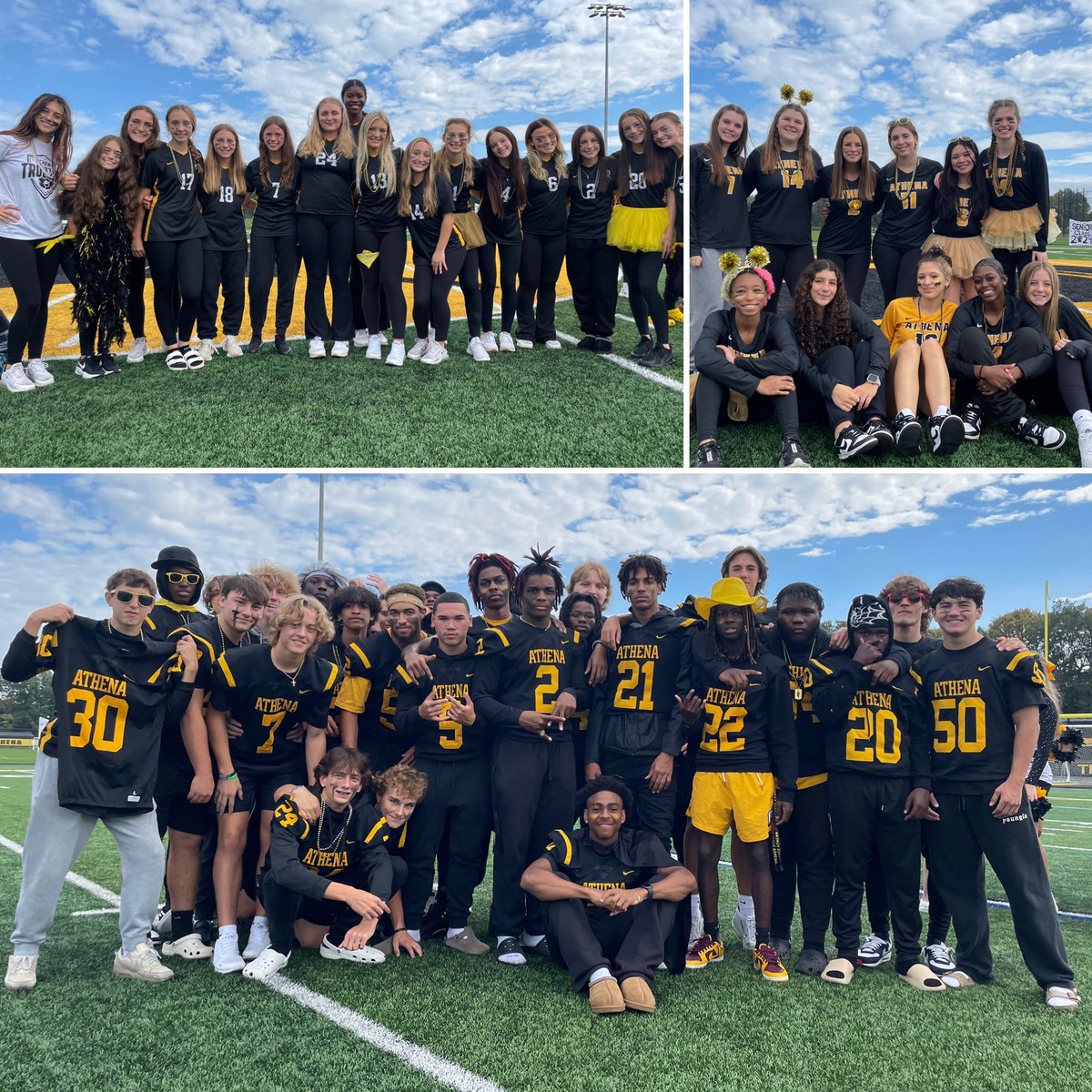 Great athletes… and even better kids! @AthenaHigh @GreeceCentral #TrojanPride 💛🖤