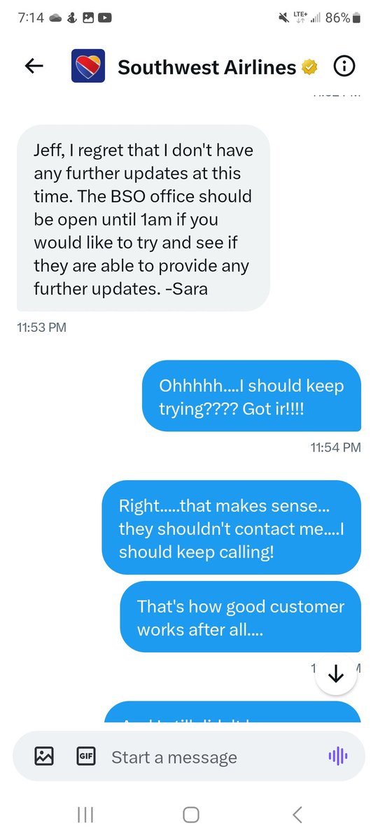 Lunchketeers's tweet photo. @SouthwestAir Then we have this little beauty....oh wait I did call them and was told a supervisor would get right to me....hmmmmmmm still waiting!!!!!!!!!! https://t.co/TH8NzKmSNi