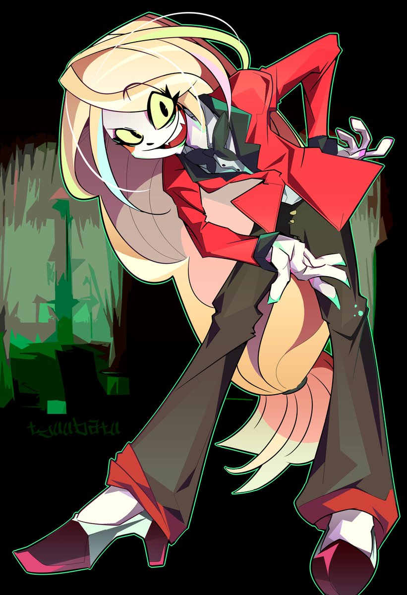 「過去に描いたHazbin Hotelイラストだよ～」|ちゅうばつのイラスト