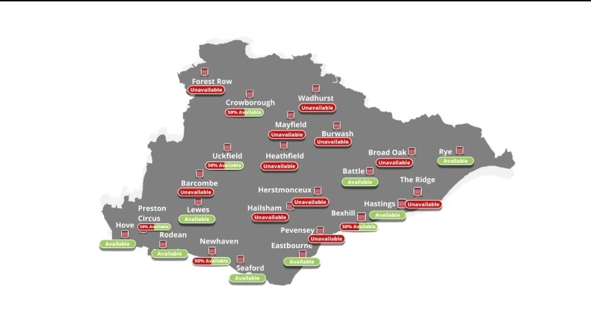 Extremely worrying levels of appliance availability across the county today. This level of fire cover is not acceptable. Public and firefighter safety is at risk. Fire Service needs investment not cuts. #cutshaveconsequences