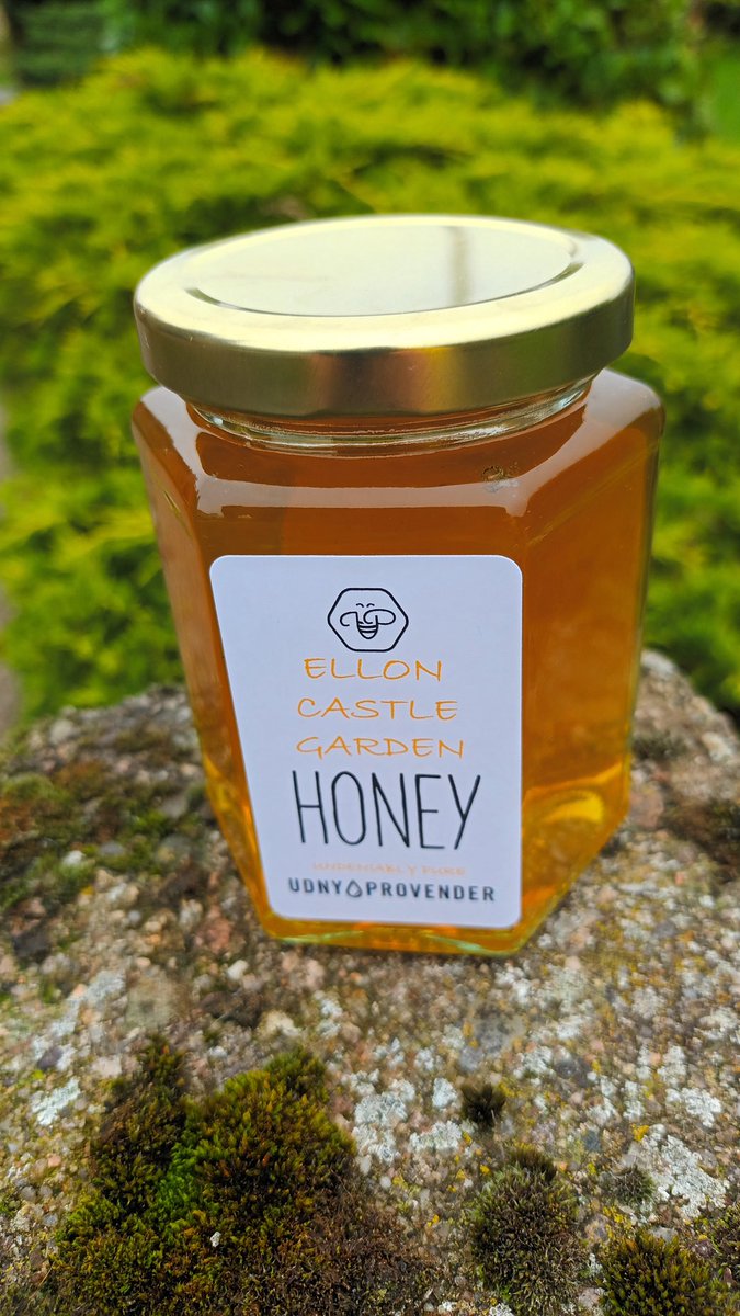 Look at this jar of loveliness! I will be at <a href="/elloncastlegard/">Ellon Castle Garden</a> tomorrow for Apple Sunday. I'll have with me a very limited supply of honey from our hives at the Gardens, as well as my usual supply of honey, Vinegars and shrubs. See you there from 11am 🍯🌼