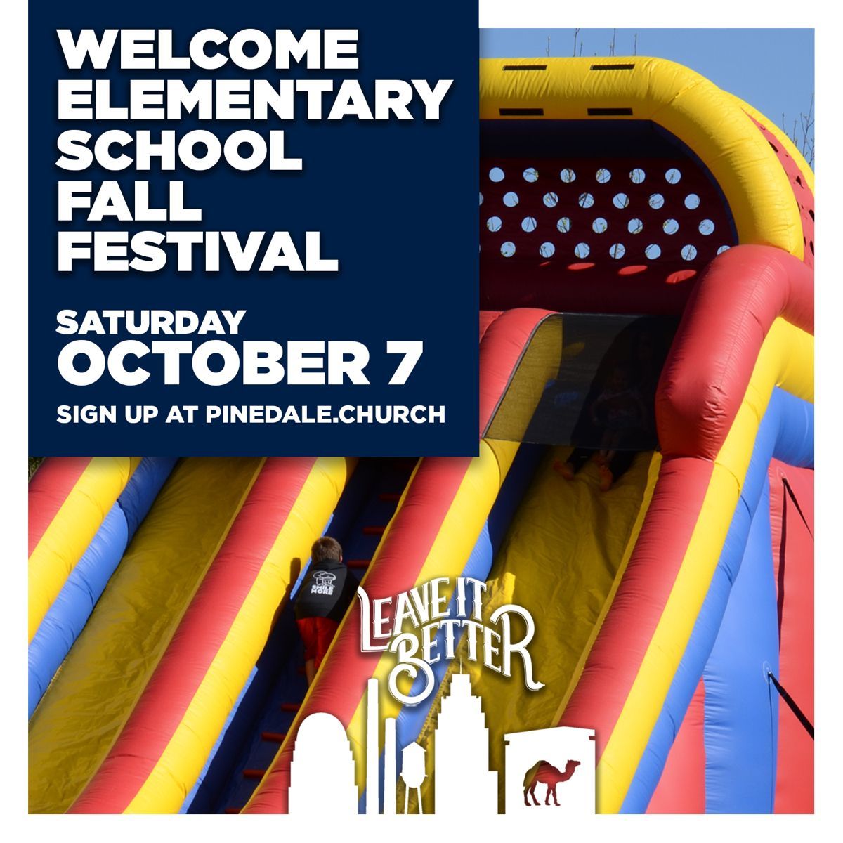PinedaleCC's tweet photo. Pinedale has partnered with Welcome Elementary School to provide all the resources for their annual Fall Festival including the volunteers necessary to staff all the games, inflatables, security, parking, and more. 

This project is family friendly for all ages. https://t.co/gZkiRSsw1m