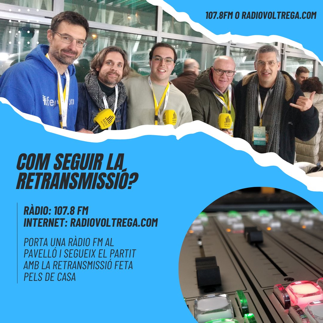 radiovoltrega's tweet photo. 🏒 RETRANSMISSIÓ! Avui segueix amb nosaltres la final de la copa continental.

@fcp_hoqueipatins vs @hoqueiclubedebraga 17:00h
@cpvoltrega vs AD Valongo 19:45h

Si vas al pavelló, emporta't una ràdio FM i segueix el partit amb els de casa!

📻 107.8FM o 💻 https://t.co/DT2IEpbPqx https://t.co/4BwftvMLIR