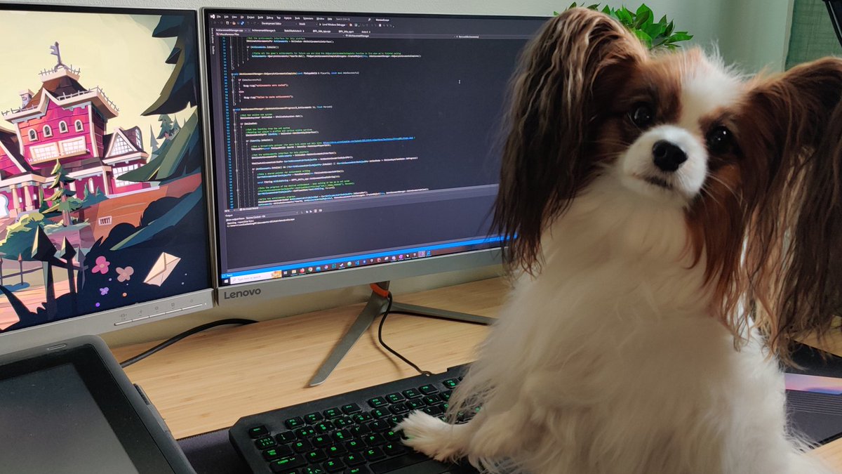 LostSockStudio's tweet photo. 🐾Meet Zelda, our newest, fluffiest intern! 🐶
She's here to sniff out any bugs and bring endless cuteness to our coding corner🖥️
P.S: Rumor has it, she's got a soft spot for treats and will accept a "tasty bribe" to prioritize any requests! 🍖🦴 #BribesAccepted https://t.co/QDgDp5veNI