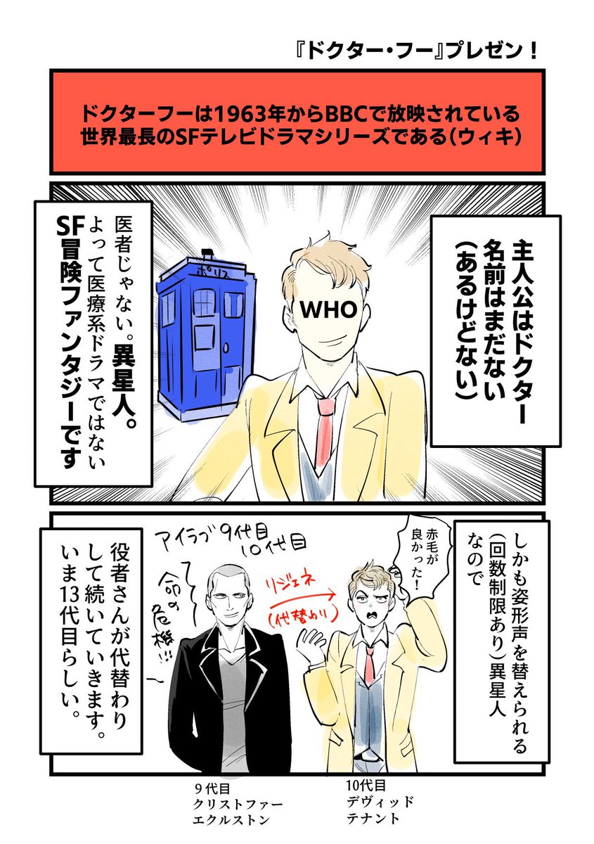 4枚で紹介!!
みんな見てくれ

「ドクター・フー」プレゼン!! 