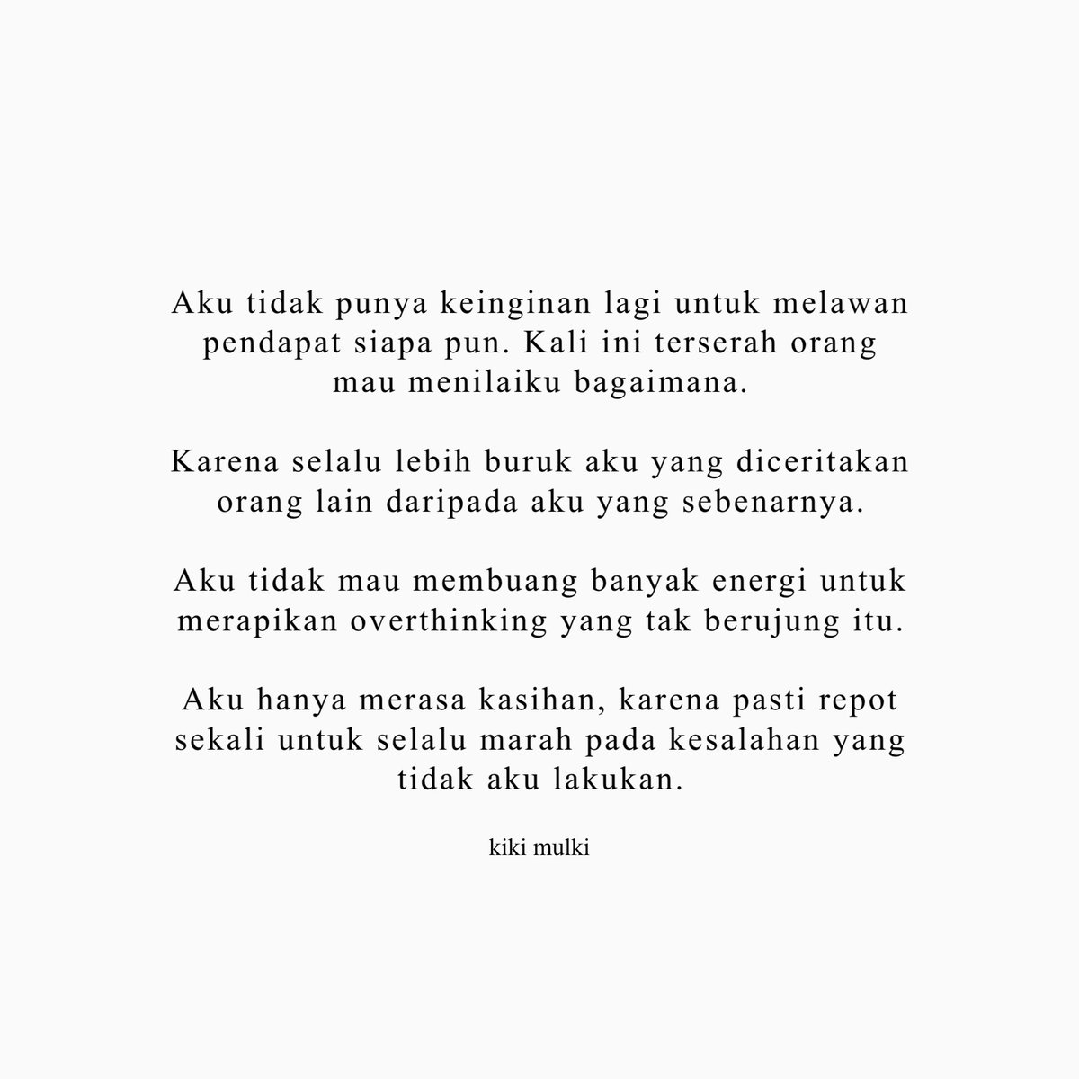 kikimulkimuch's tweet photo. Pikiran mereka yang kusut, aku yang jadi korbannya. https://t.co/TGrky9XEEI