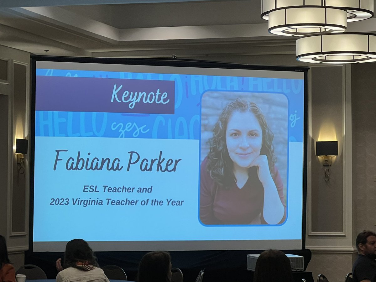 Kara Friedel (@kara_esl) on Twitter photo Here we go…<a href="/VATESOL1/">Virginia TESOL</a> Fabiana Parker! 2023 Teacher of the Year! Did I mention she is an ESL teacher? Let’s Go! 🌍💪 Here we go…<a href="/VATESOL1/">Virginia TESOL</a> Fabiana Parker! 2023 Teacher of the Year! Did I mention she is an ESL teacher? Let’s Go! 🌍💪