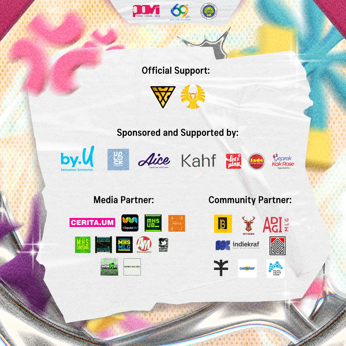 posko_visual's tweet photo. βΌοΈATTENTION TO ALL POVIES π£οΈβΌοΈ
Ready for another thrilling ride from #PoskoVisual2023? Sit tight because the wait is over! Our International Poster Exhibition will be open for public!π
SAVE THE DATE!!π€©
ποΈ: 6-8 October 2023
π: Malang Creative Center (MCC), 5th floor
π°: FREE! https://t.co/y97ujleoaI