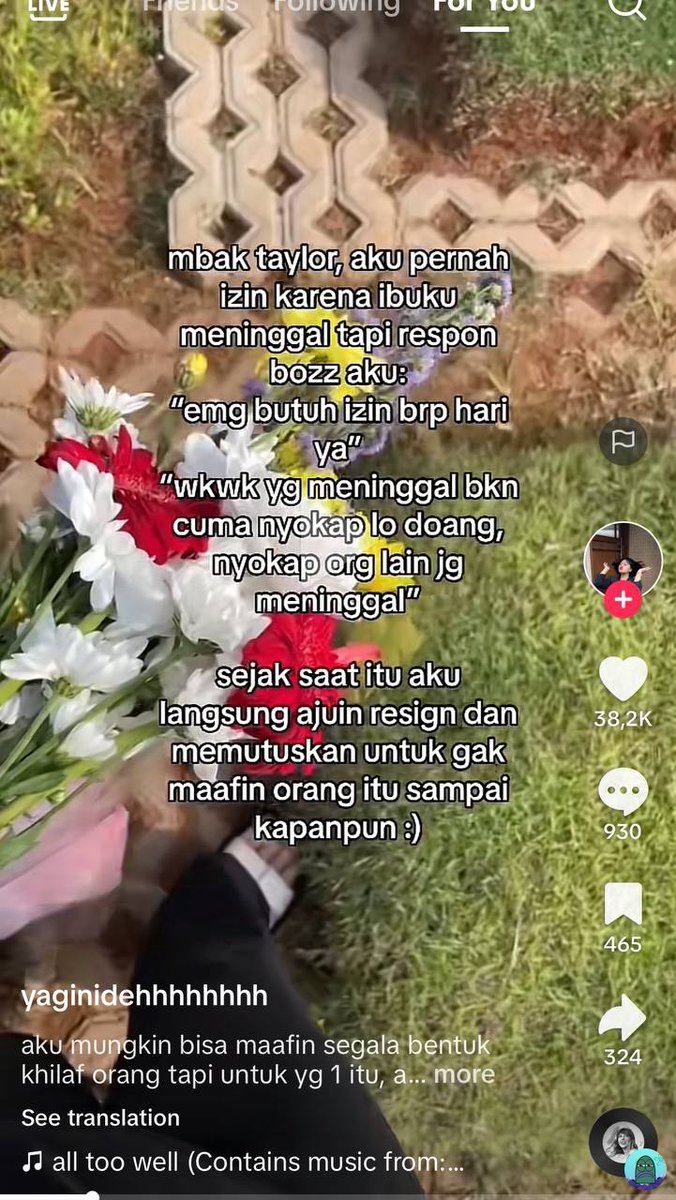 💚 Sering bgt liat org yg ngerasain gini, bahkan tmn gue sendiri diginiin sama hrd kantornya. Pertanyaannya, yg gaada hati nurani tuh perusahaannya atau hrdnya?. Urusan klg meninggal gini dianggep sepele:(