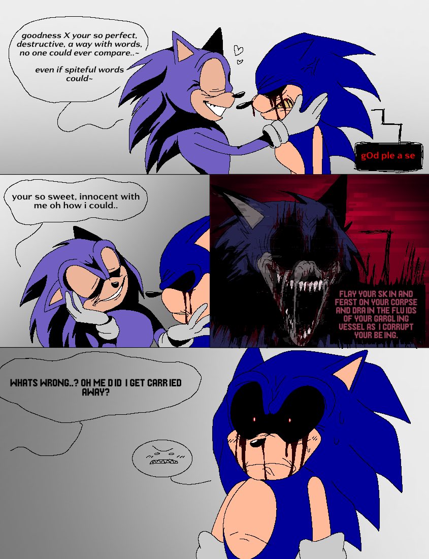 RandomFandom12 on X: So after seeing Sonic. Exe trending on twitter a  while ago, I just had the idea of making this comic and I made a little  reference joke to when