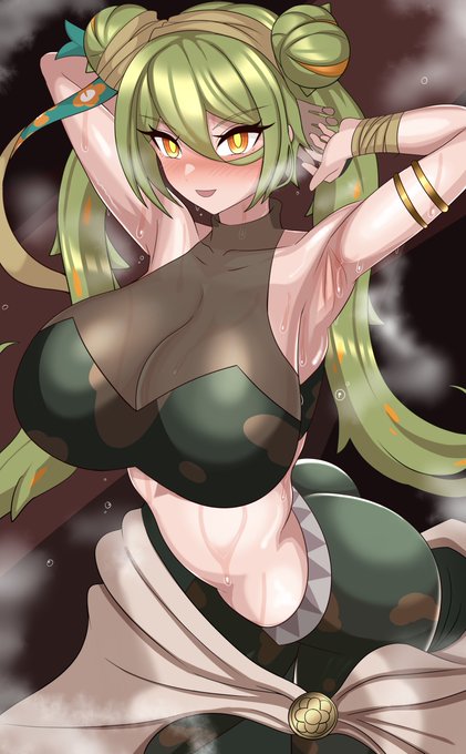 汗だくでむれむれなおっぱいと脇を吸わせてくれるじめん三クちゃんを描きました!!! 