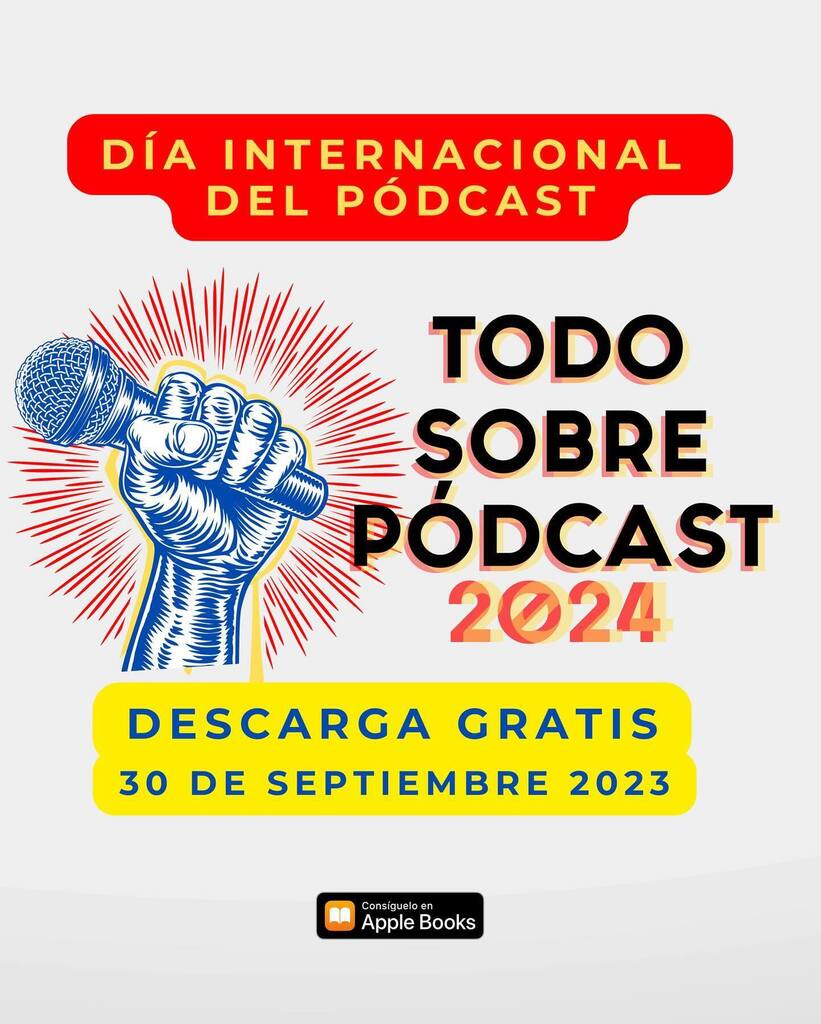 Hoy es el #DíaInternacionalDelPódcast y por eso es el lanzamiento de la nueva edición del libro TODO SOBRE PÓDCAST. 
Búscalo en Apple Books, hoy es #gratis. 

Deja una reseña ⭐️⭐️⭐️⭐️⭐️ cuando lo hayas descargado. 

#InternationalPodcastDay