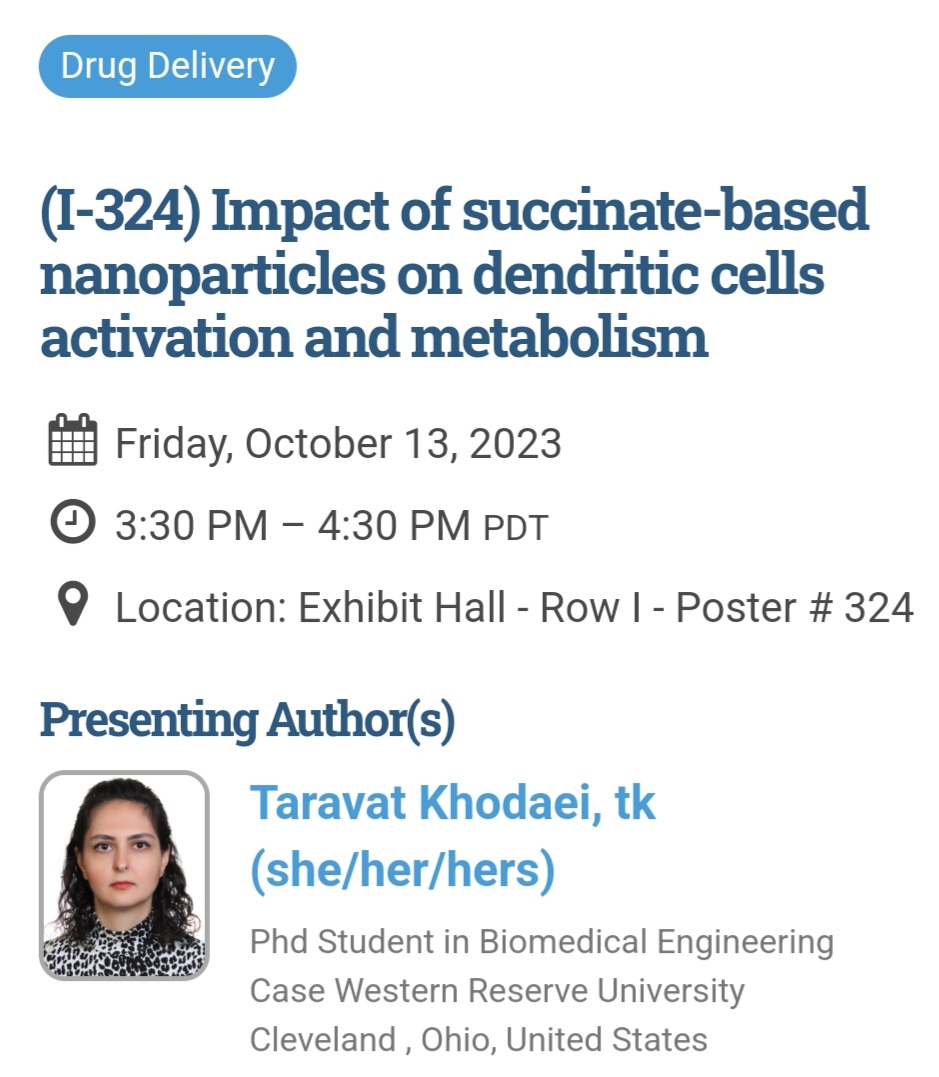 Abhi_Immuneng's tweet image. Acharya Lab is going to #BMES2023 ! 
Check out our rapid fire talk, and posters by amazing trainees on #immunoengineering #immunometabolism by @AThumsi @spihba Arezoo Esrafili and Taravat Khodaei #proudPI