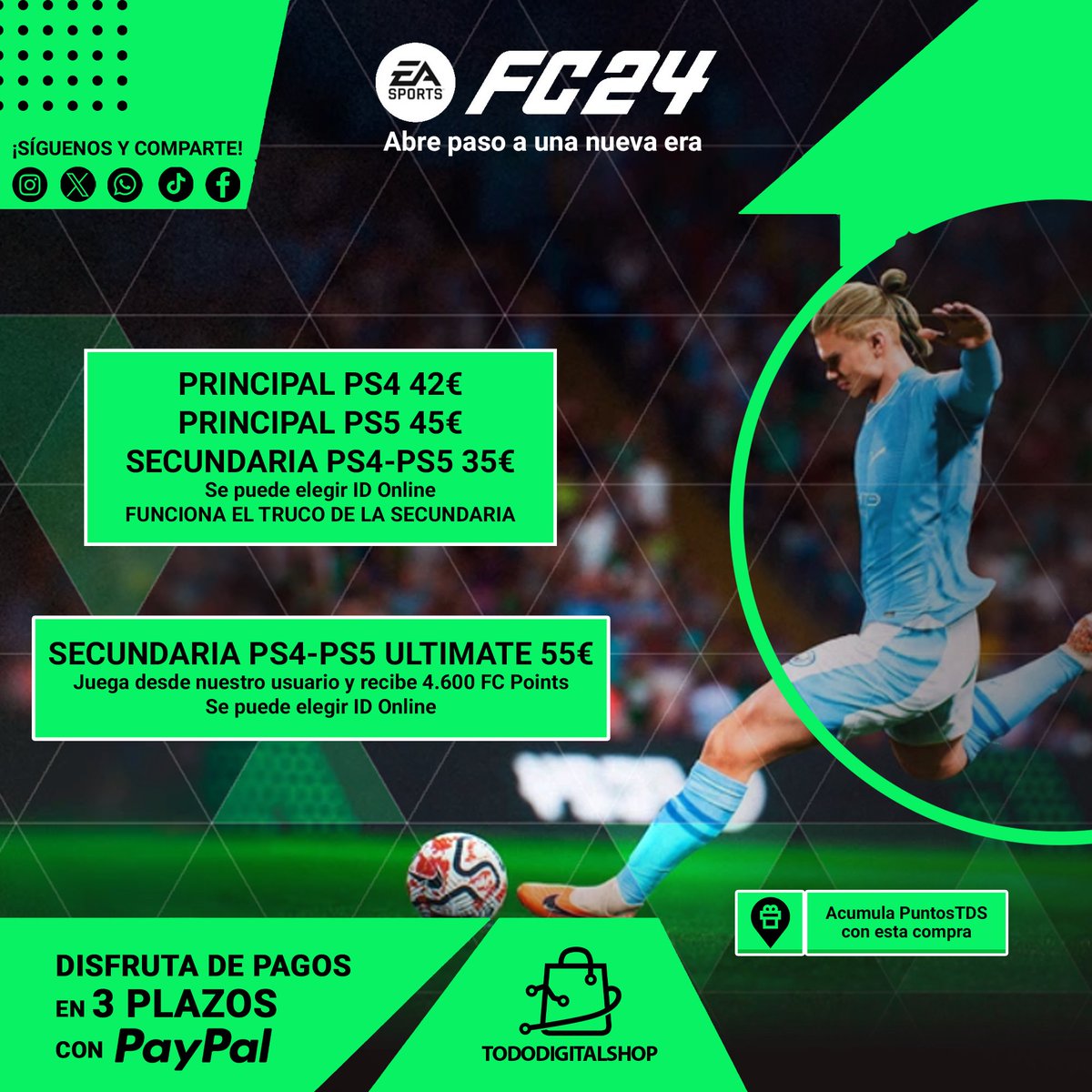 TDigitalShop's tweet photo. 🚨🚨SORTEO EXPRÉS🚨🚨

🔥Sorteamos un EA SPORTS FC 24 entre todos los que den RT y nos sigan🔥

👉Ganador mañana por la noche👈

https://t.co/W28NCoUOlu https://t.co/bc7J3SQCfC