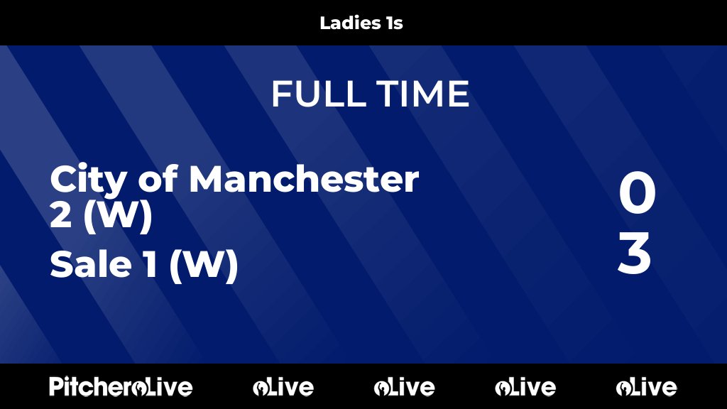 FULL TIME: City of Manchester 2 (W) 0 - 3 Sale 1 (W)
#CITSAL #Pitchero
pitchero.com/clubs/salehock…