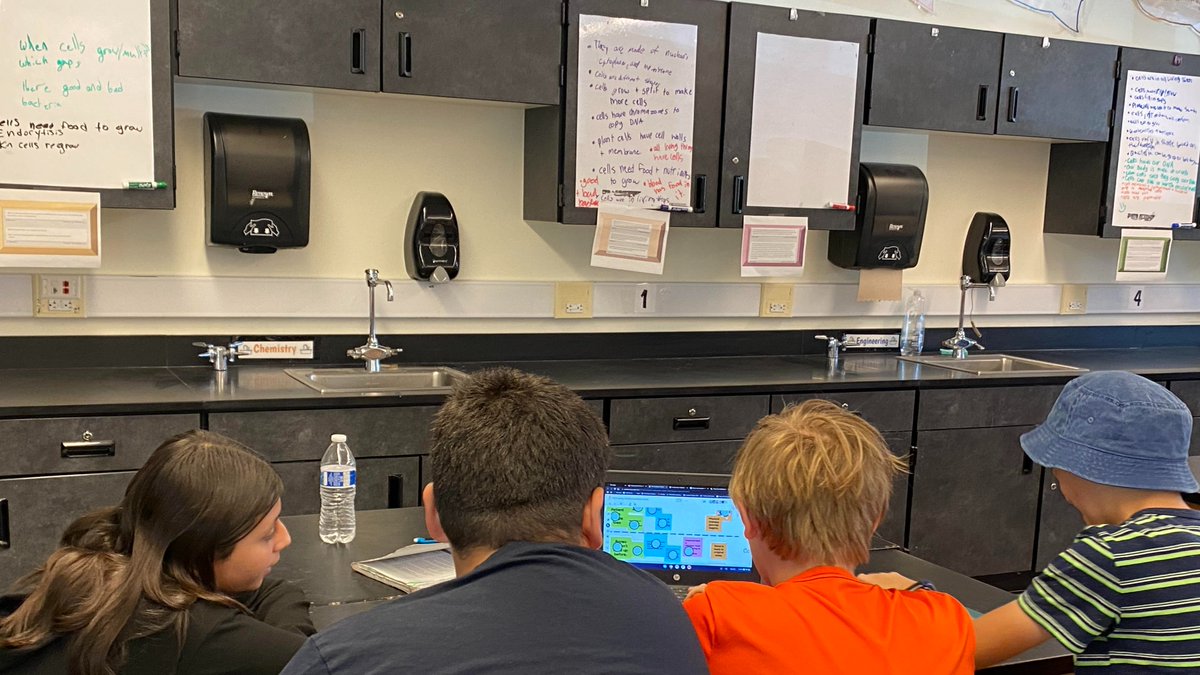 In @OpenSciEd's 6.6 Healing Unit, 7th graders used vertical whiteboards to summarize BIG IDEAS. Then, table groups revisited the initial healing timeline, id'ing their confidence rating for each event. Convos were so thoughtful about what they've figured out!