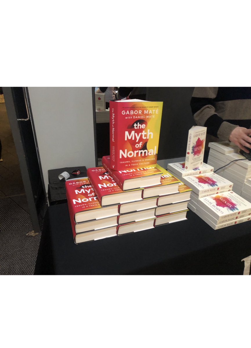 I’ve just spoken to the lovely man from <a href="/Waterstones/">Waterstones</a> . He tells me every book he brought has gone. All copies of <a href="/DrGaborMate/">Dr. Gabor Maté</a> books are sold  out. That’s a success. 😊#GaborImmersive23 #ACEAwareNation