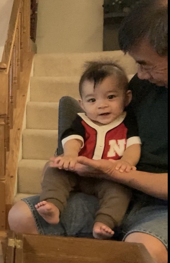 CheRussellCAJJ's tweet photo. Grandson Ocean faces a challenge today. As one Grandpa, I share #Cornhusker glory days. The other Grandpa a #Wolverine . As an objective fan, I tell Ocean that #Michigan should win. As a subjective fan, I’m telling him we’ll root for the underdog #Nebraska😂 GBR🏈😎 https://t.co/n3FljXBdKe