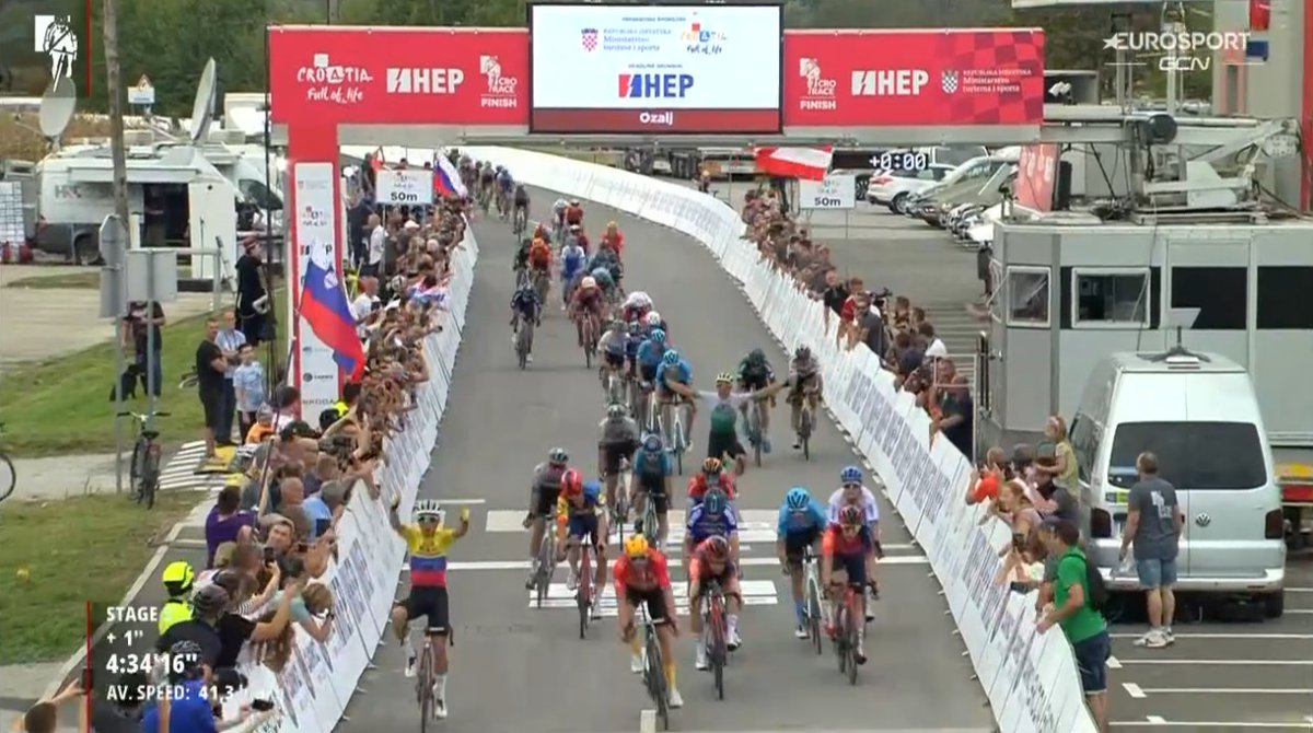 🇭🇷 #CRORace
🏁 6th <a href="/lonardigiovanni/">lonardigiovanni</a> in a chaotic and dangerous sprint.
👉🏻 He was really well placed in the last 300m.
🏆 Aular (CJR) wins.