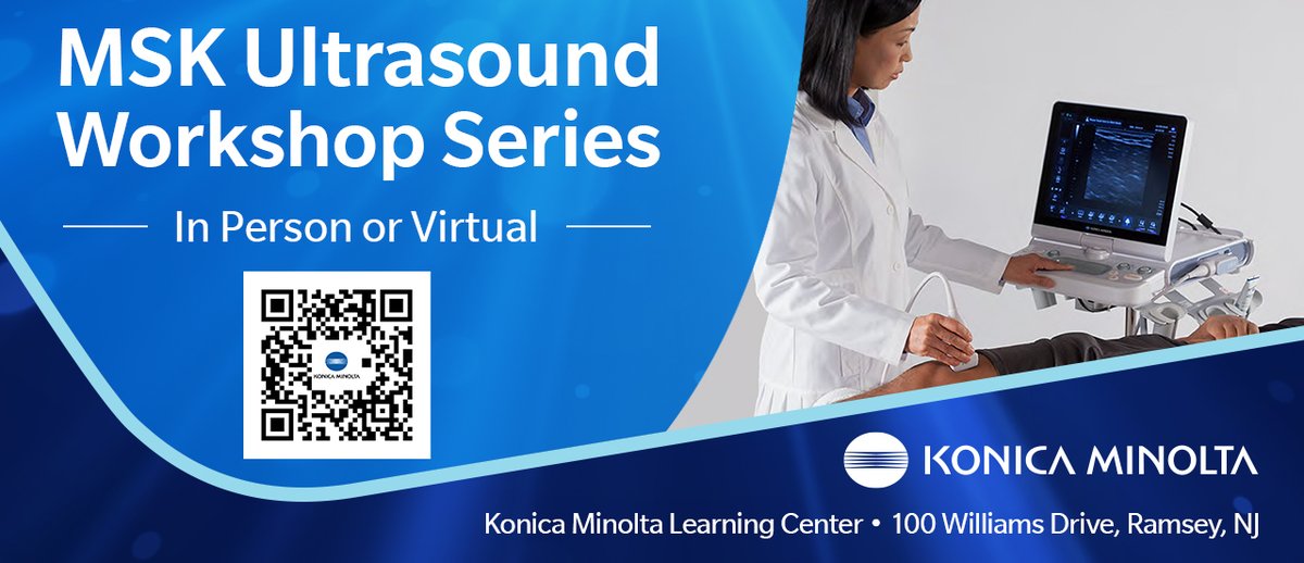 KonicaMinoltaMI's tweet image. In partnership with Konica Minolta Healthcare,  Dr. Todd Stitik, RMSK, President - New Jersey Society of PM&amp;amp;R, kicks off the eight-workshop #MSKUltrasound series with the shoulder region. Monthly workshops will run through Spring '24. #KMHA #Ultrasound