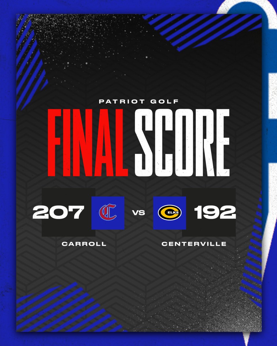 CHSGolf3's tweet photo. Our lady patriots put up a good fight against the Elks on Thursday, but took a loss. Today we are competing in the Monroe invite! Scores to come! @carrollpatriots @carrollathdept #voicesringing https://t.co/2uHVG1buhY