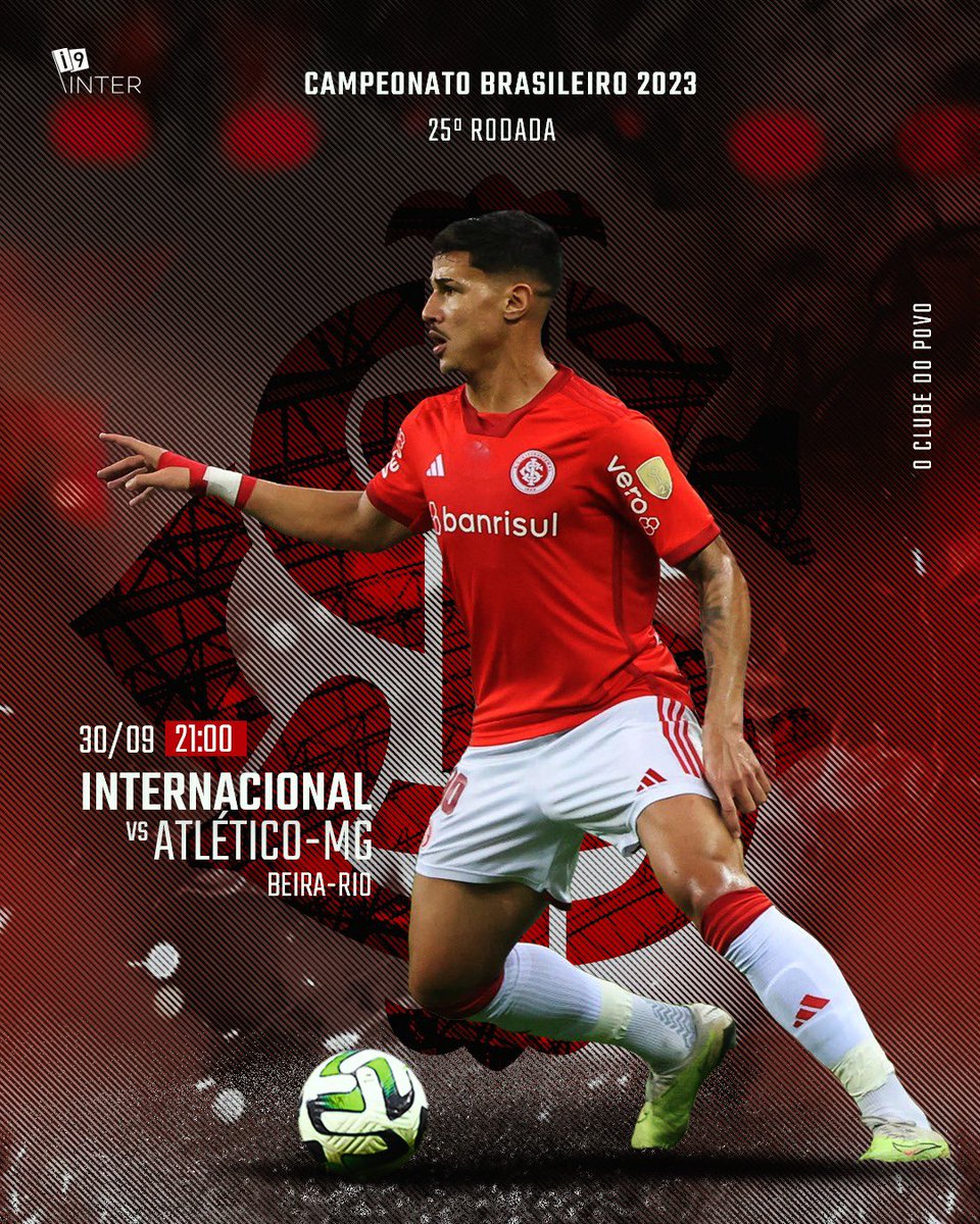 InoveInter's tweet image. 𝐇𝐎𝐉𝐄 𝐄́ 𝐃𝐈𝐀 𝐃𝐄 𝐈𝐍𝐓𝐄𝐑 𝐍𝐎 𝐁𝐄𝐈𝐑𝐀!
Nesta noite tem Colorado no Gigante em partida pela 25ª rodada do Brasileirão!
Vâmo, Inter! 🇦🇹

⚽️ @SCInternacional x Atlético-MG
🏟️ Beira-Rio ⏰ 21h
🏆 Brasileirão
📺 Premiere e SporTV 

#diadeInter