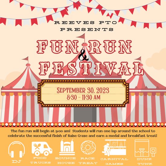 ReevesElem's tweet photo. We can’t wait to see everyone today at 8:30! Reeves Fall Festival is getting ready to blast off. Come join us! #raisecraze #reevesachieves #ProsperProud https://t.co/NDkYxFBT7P