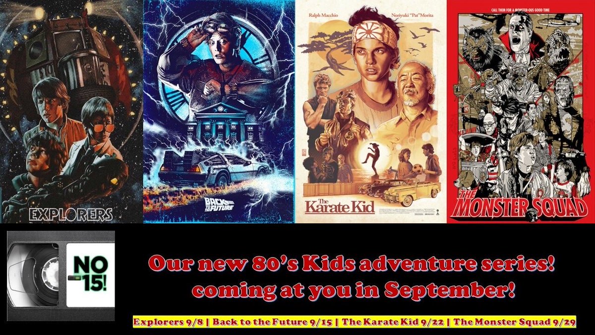 TheNo15Allcast's tweet photo. Don't forget to catch the rest of this awesome series that just ended with #TheMonsterSquad and featured awesome flicks like #TheExplorers #BackToTheFuture #TheKarateKid as well as guests like ⁦@CastingViews⁩ and ⁦@filmbuff1974⁩ ⁦@callmeOG⁩ ⁦@rysk⁩ 😁🤘🏼 https://t.co/9qt0N66I1Z
