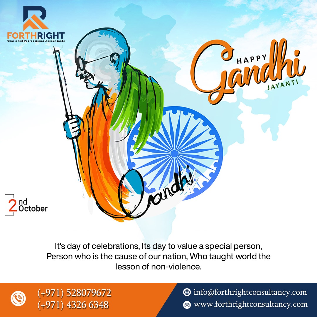 ForthrightCons2's tweet photo. 🕊️ On Gandhi Jayanti, let's honor the Mahatma's legacy of peace and unity. May his principles guide us always. Happy Gandhi Jayanti! 🙏
.
📞Call us now :- (+971) 43266348, (+971) 52 807 9672
Visit :- https://t.co/BVE4ZsH1ND
.
#forthrightcompany  #happygandhijayanti #father https://t.co/FZ08G7rhoN