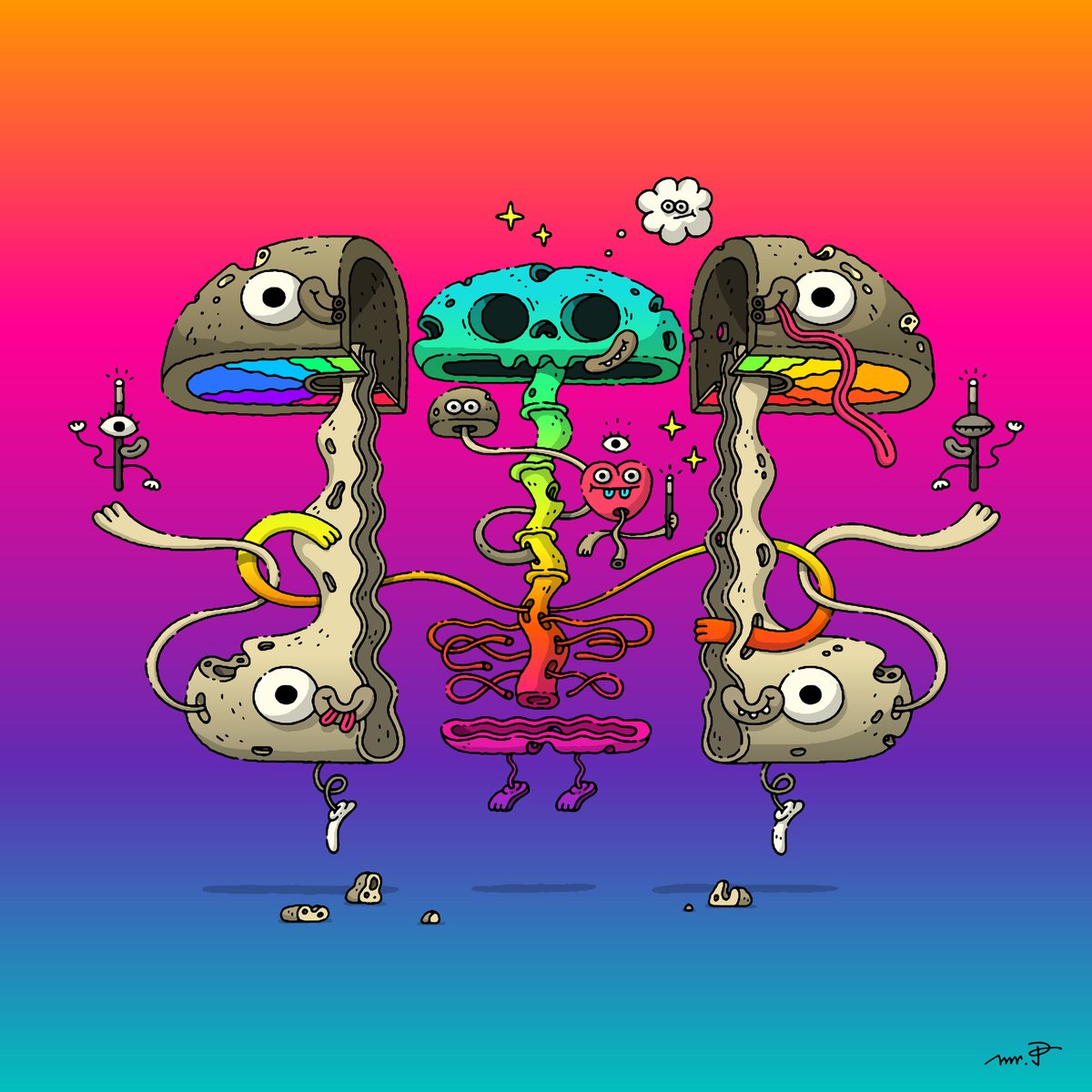 'Anatomy of a Magic Mushroom'
🌈🍄✨
-
1/1 Digital Collectible.
Auction on <a href="/foundation/">Foundation 🌐</a>.
-
Time > 11am / Oct. 1st - 7th (GMT+9)
Starting Bid > 0.2 ETH
Link >  foundation.app/@papriko_ink/p…
-
Part of a Group Show held at 'Amane World - NFT Gallery’ in Tokyo.
<a href="/GASHO_2_0/">gstest</a> / <a href="/amane__WORLD/">アマネエンタメワールド</a>