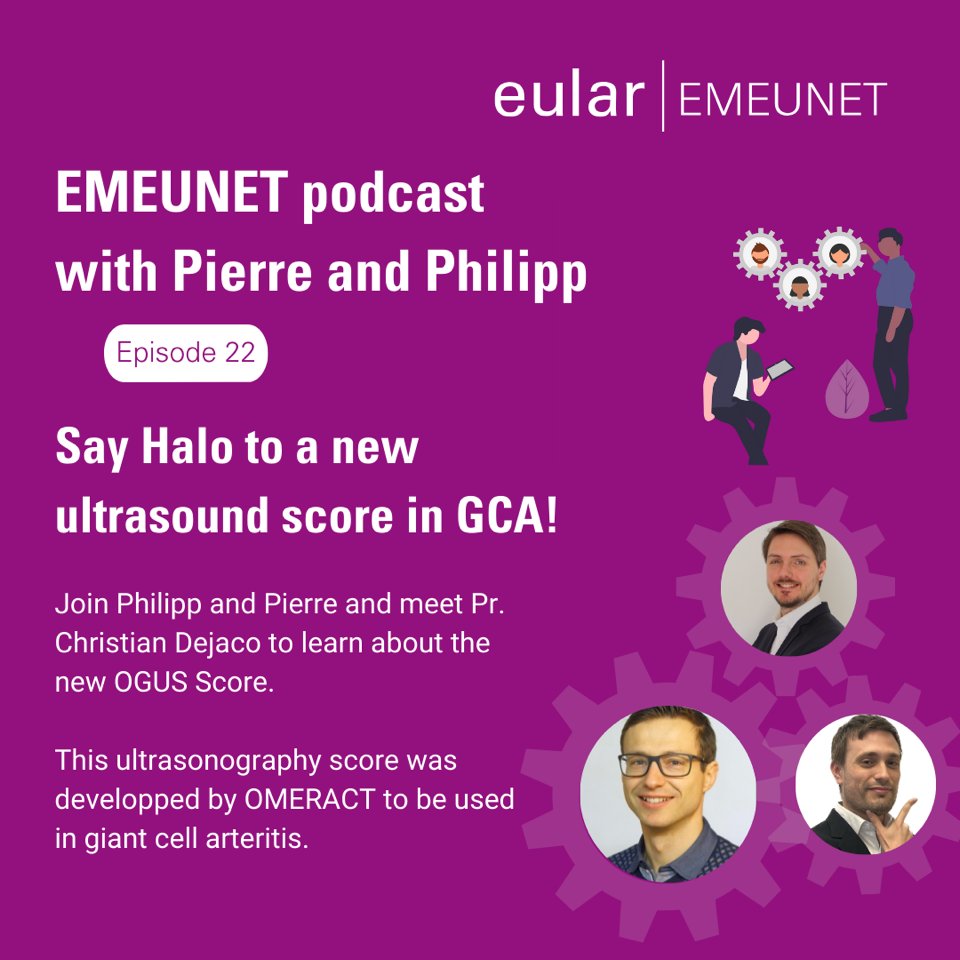 🌞 A new #EMEUNET podcast is out!

Listen to our newest podcast with Pierre &amp; Philipp, an interview with  Prof. Christian Dejaco.

📚 Learn about how to develop a new SCORE in giant cell arteritis.

#eularRESEARCH #Rheumatology #medicalresearch 🏥

🎧
pulse.ly/8hjzi11idt