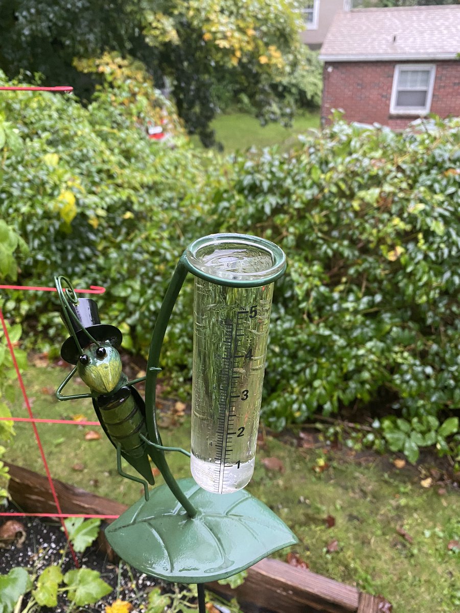 zebeszebra's tweet photo. He’s not exactly scientific but that’s a lot of rain in Torrington CT. Filled to the 5” brim at 6:00 p.m. 9-29-23 and nearly another inch by 8:00 a.m. 9-30-23, still pouring. #CTWeather @Eweather13 https://t.co/k2TJq2GijQ