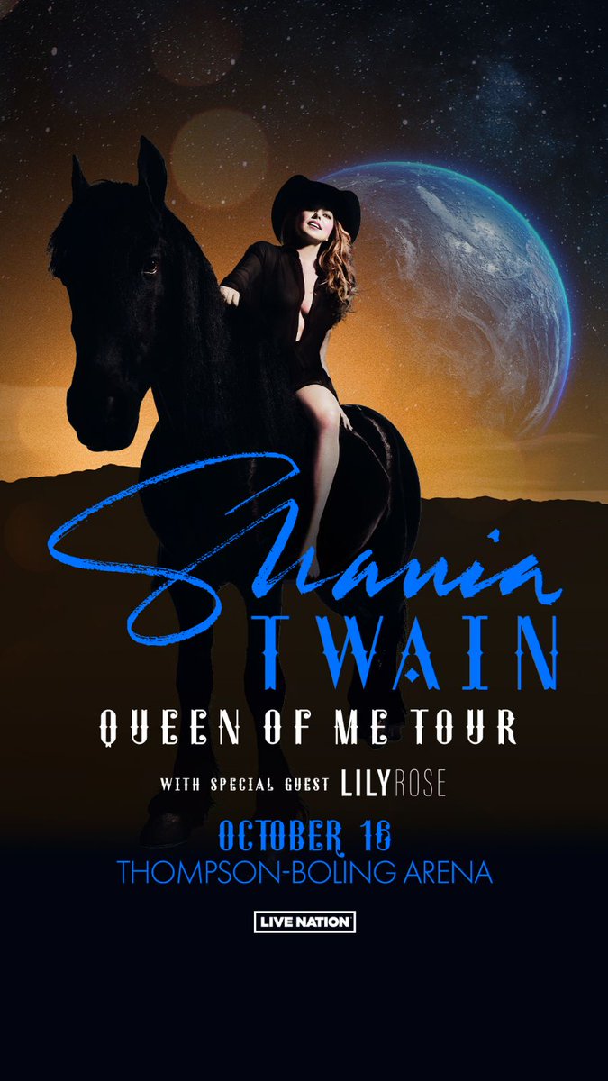 TheRiver1049's tweet photo. Shania Twain is coming to Knoxville’s Food City Center (Thompson-Boling Arena) on 10/16. Get your tickets now at https://t.co/CIb3vdfNPG! And Listen to WIN here! https://t.co/L4hwRXdDpJ