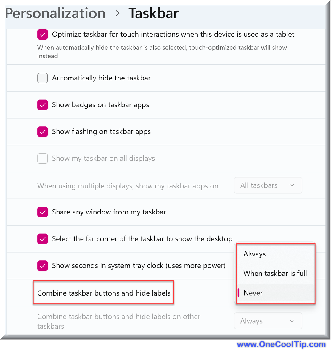 OneCoolTip's tweet photo. 🪟🪟🪟How to Master the Combine Taskbar Buttons Feature in Windows 11

https://t.co/k4aLREllyw

Please LIKE and SHARE https://t.co/gvnYpxpLXg!

#Microsoft #Windows @Microsoft #Windows11 #TaskbarTips #ProductivityHacks #TechGuide #TechTips #OneCoolTip @OneCoolTip https://t.co/anHxwp7P5o