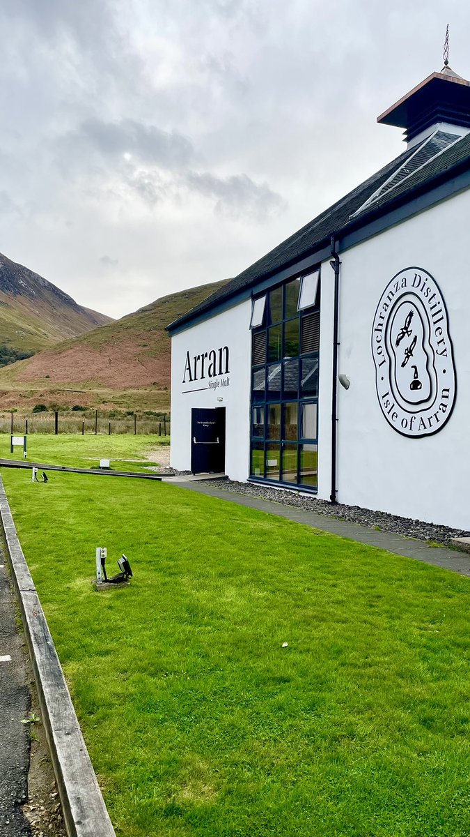 A beautiful morning on the Isle of Arran sampling some <a href="/Arranwhisky/">Arran Whisky</a> at the Lochranza distillery.