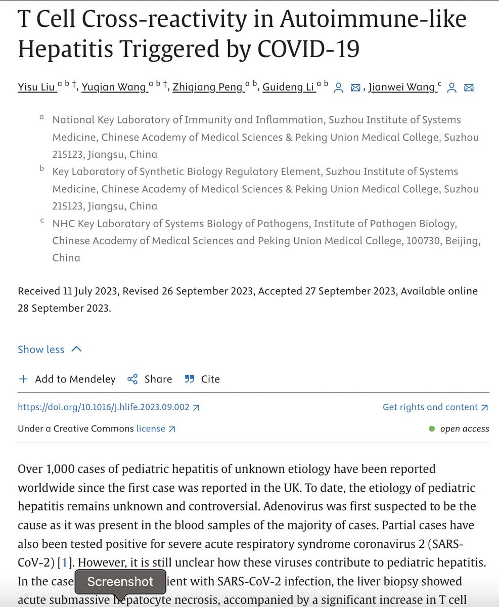 fitterhappierAJ's tweet photo. Looks like SARS Cov 2 was the cause of the hepatitis in Kids 
https://t.co/dVc8J6dzw3 https://t.co/dfB7Md5PAF