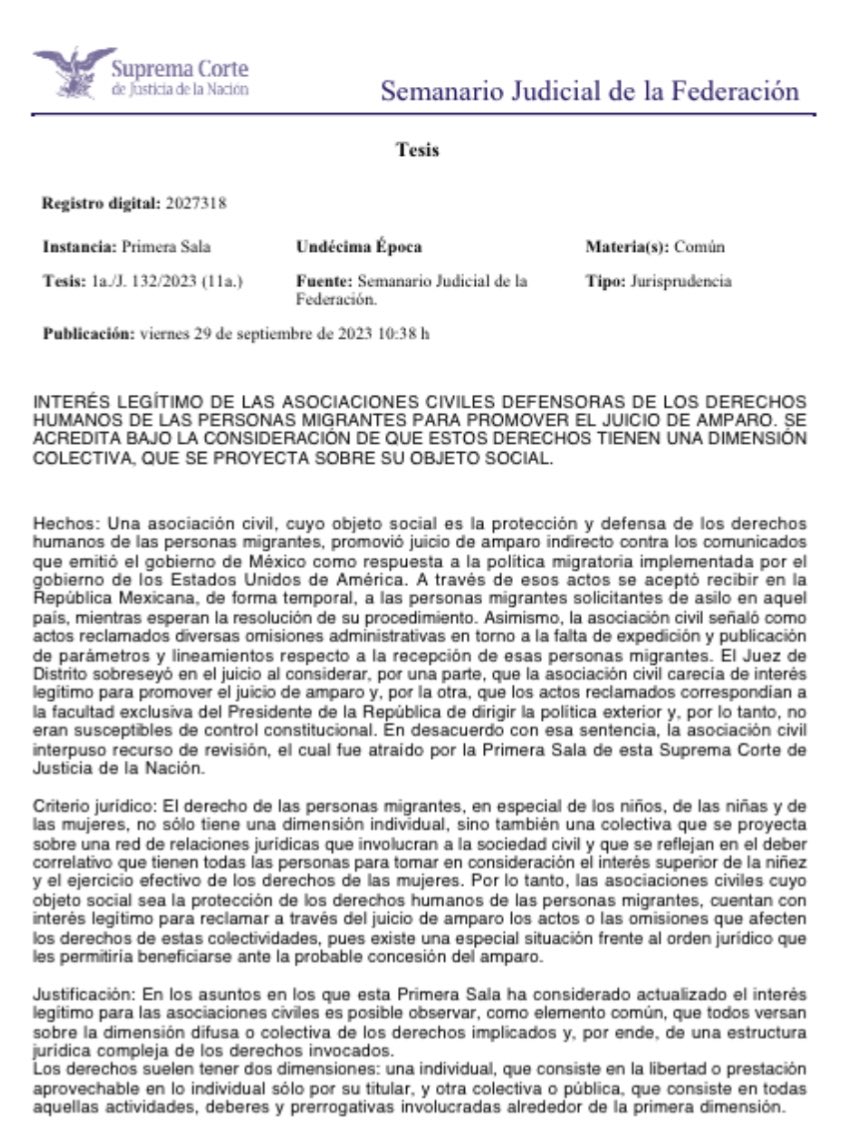 Las asociaciones civiles cuyo objeto social sea la protección de los derechos humanos de las personas migrantes, cuentan con interés legítimo para reclamar a través del #juiciodeamparo los actos o las omisiones que afecten los derechos de estas colectividades