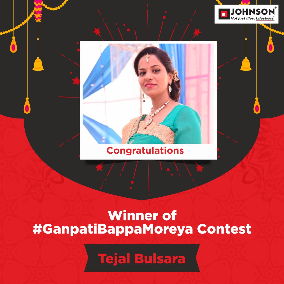 HRJohnsonIndia's tweet photo. Congratulations! 🥳
Your love and devotion to Ganpati Bappa is truly beautiful and heartwarming. 🤩
Kindly share us your details to send across the voucher.

#HRJohnsonIndia #HappilyInnovating #ContestWinner #WinnerAnnouncement #ContestWinnerAnnouncement #Tiles #Architecture https://t.co/7uiTcmcsXV