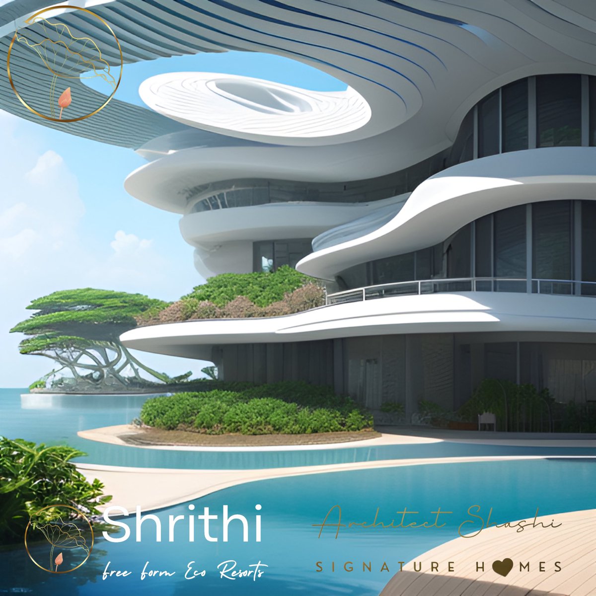 Architecture inspired by ocean waves. 

There is immense inspiration in ocean. 

#curvedarchitecture 

#beachresort #ecoresort #highendhomes #hotels and resorts #resortdesign #aiarchitecture #designthinking #designlove #resort #resortstyleliving #luxuryhomes #luxury-design