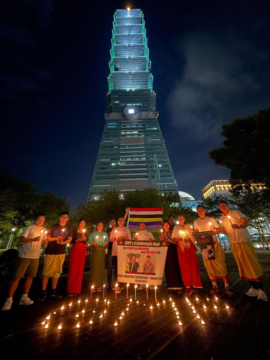 Standing side by side with candles aglow, we remember Linthoingambi Hijam &amp; Phijam Hemanjit, victims of an unjust world in Manipur. Let their memory inspire lasting peace. #SaveManipurSaveIndia #Justice4LinthoiNHemanjit #JusticeForManipurTeens #PeaceForManipur