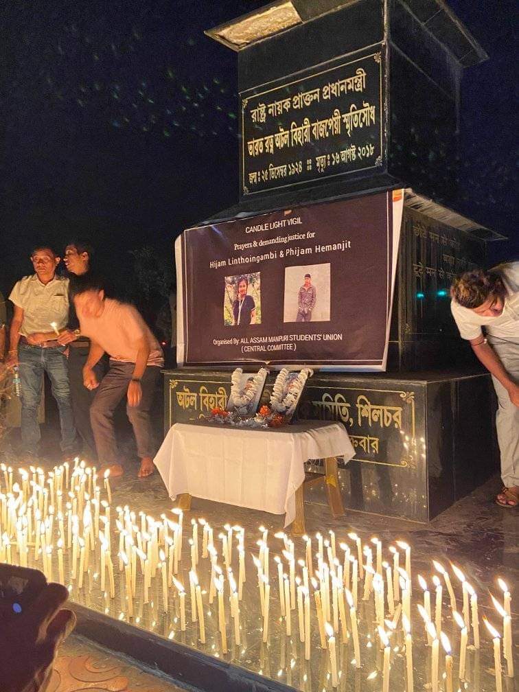 Standing together with candles aglow, we honor Linthoingambi Hijam &amp; Phijam Hemanjit, victims of injustice in Manipur. Let this flame symbolize our commitment to a peaceful future. #SaveManipurSaveIndia #Justice4LinthoiNHemanjit #JusticeForManipurTeens #PeaceForManipur
