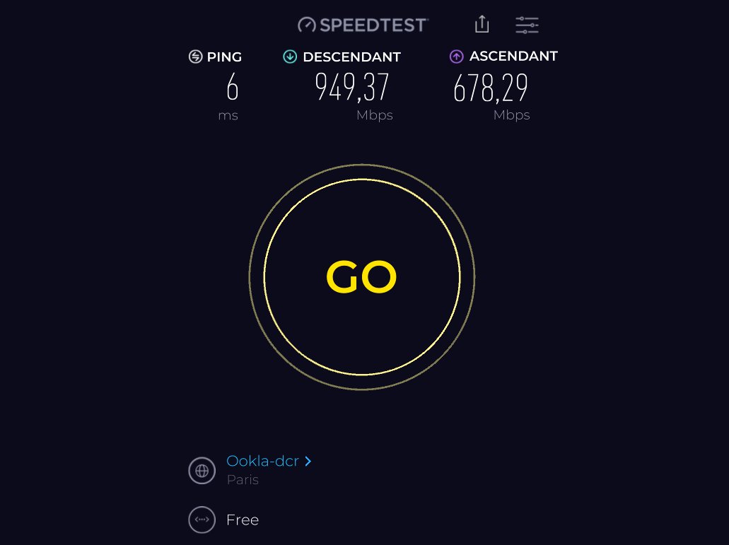oroffini's tweet photo. When you go from 25 Mbps to almost 1 Gbps after 10 years. Merci @free Merci @Xavier75 🚀🚀 https://t.co/QNezMNZFa2