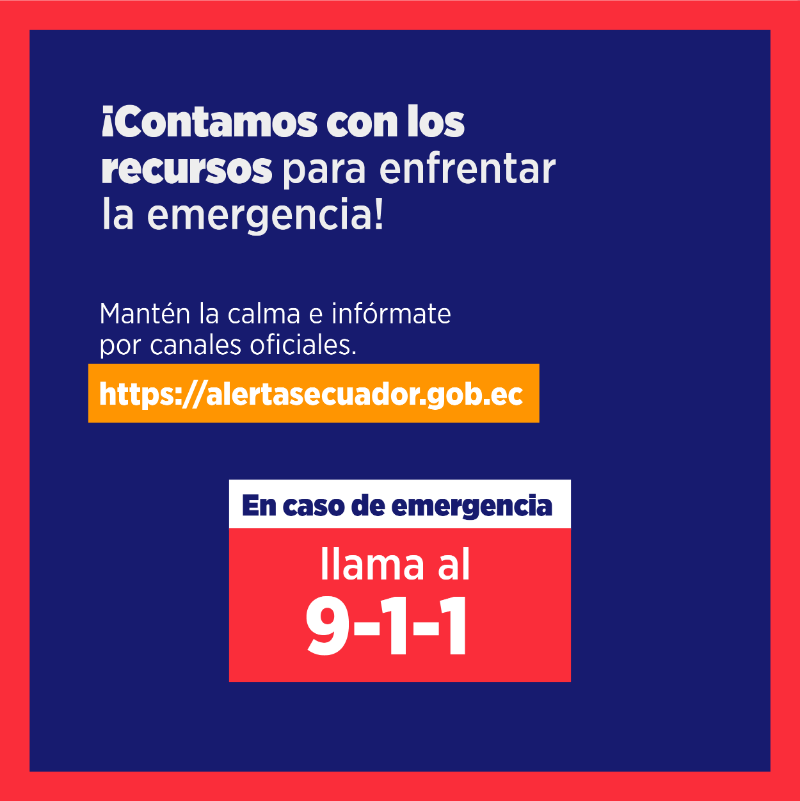 ComunicacionEc's tweet photo. Para enfrentar el Fenómeno “El Niño”, el Gobierno Nacional cuenta con el apoyo económico de organismos multilaterales. Conoce cómo están disponibles los recursos para la emergencia.

Más información: https://t.co/Md3PuGRDeH

#NuestroTrabajoContinúa
#MásPreparadosSegurosYUnidos