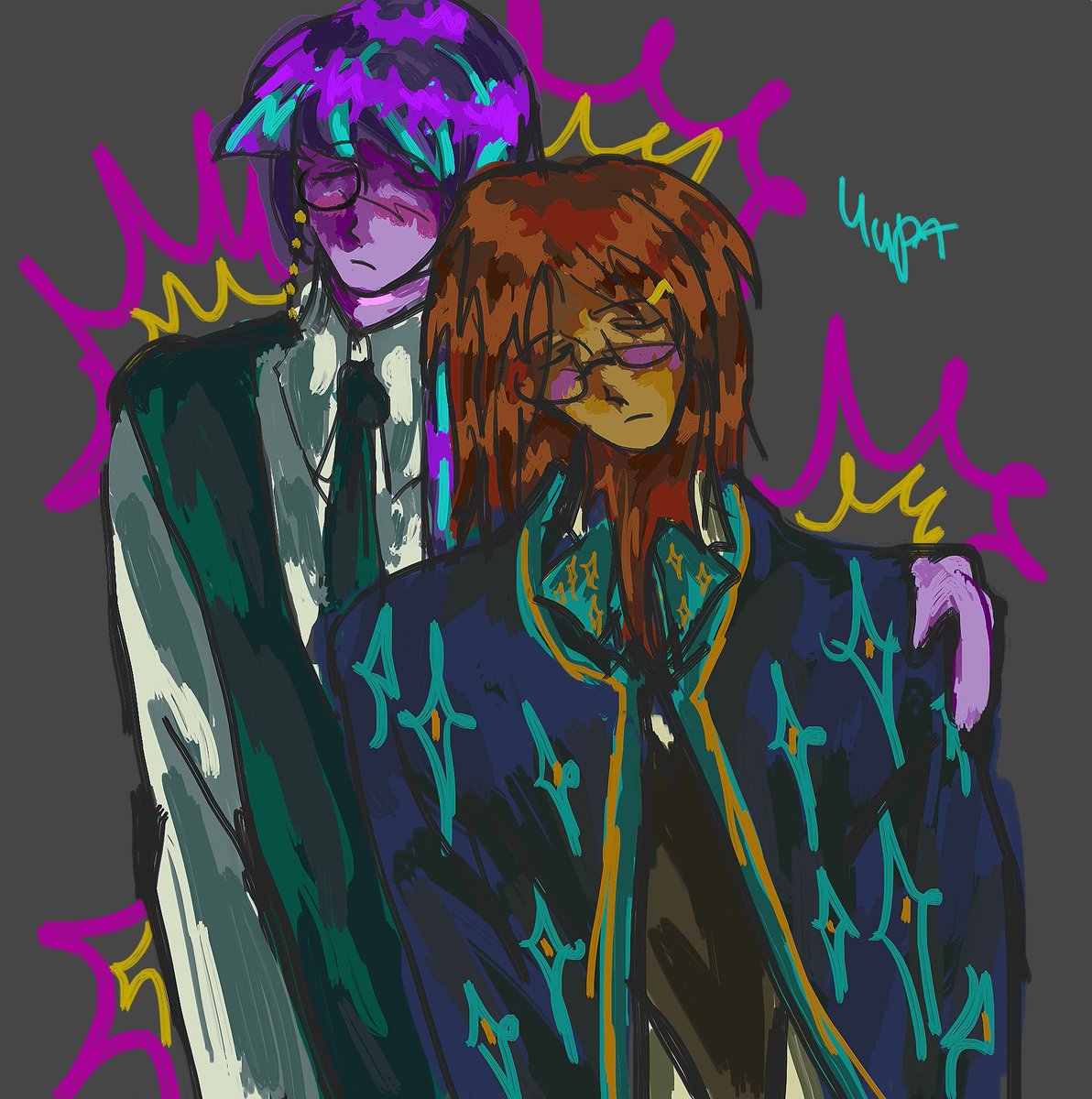 нарисовала сонных старлайт и санберста