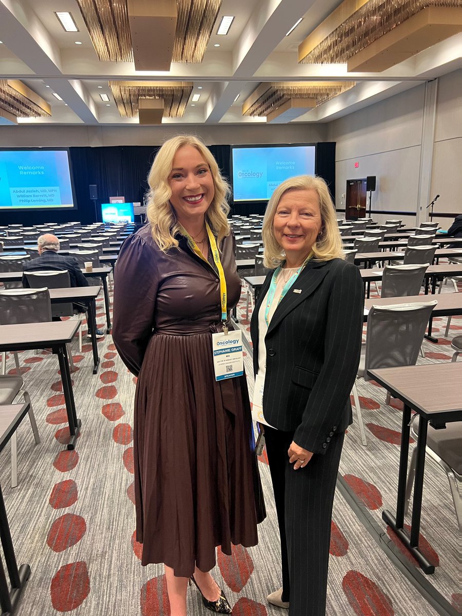 A great start to the day at <a href="/CancerAdvisors/">Cincinnati Cancer Advisors</a> #BOO23 #ASCO23 review talking with <a href="/ASCO/">ASCO</a> President-Elect Robin Zon about everything from state affiliates to artificial intelligence to equitable trial design.