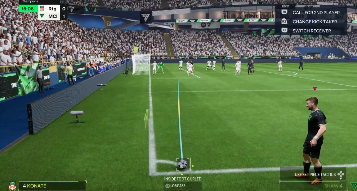 Amin071111's tweet photo. I’ve been scoring lots of corner goals and here’s how. 

- Aim for the penalty spot 
- Nearly full bar > goal 
- This works on the opposite side too, with for example a right footed player. 
- Aim around halfway in the box (check picture) 

❤️&amp;🔄 to help other players. 

#EAFC24 https://t.co/k9F2l1ZRjU