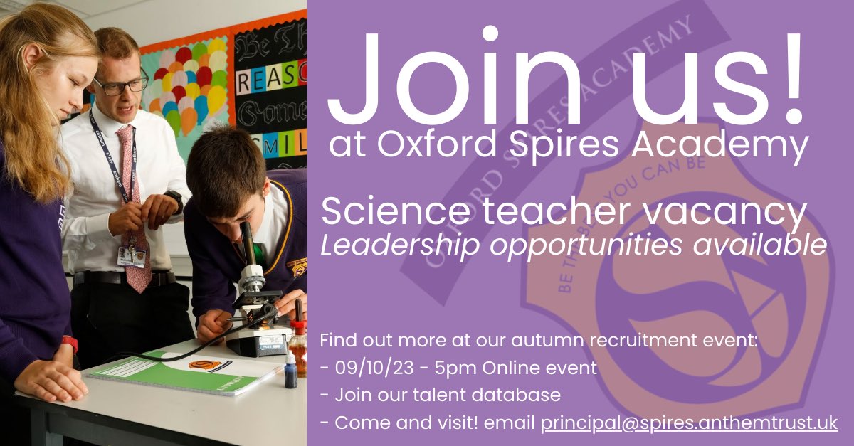 Exciting opportunity for an aspiring leader to join our wonderful science team. Register your interest now or get in touch to find out more!

forms.office.com/e/Q7EJgXZPYx