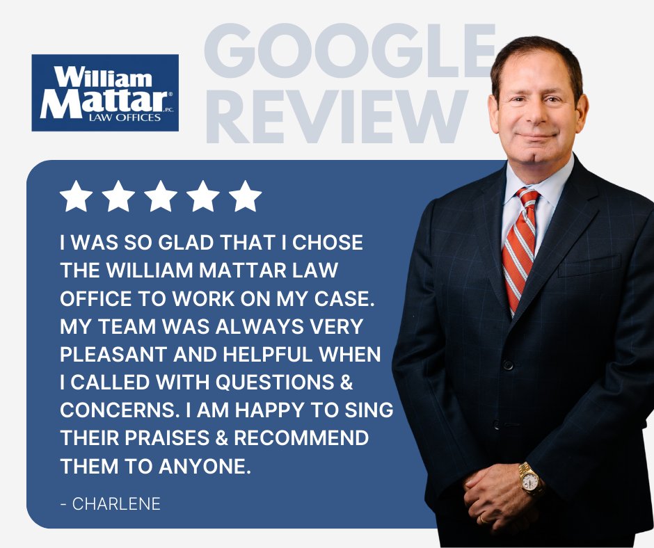 WilliamMattar's tweet image. Thank you, Charlene! 👍 Your trust in our team means a lot, and we're thankful for the opportunity to help you during your case.

#googlereview #review #williammattar